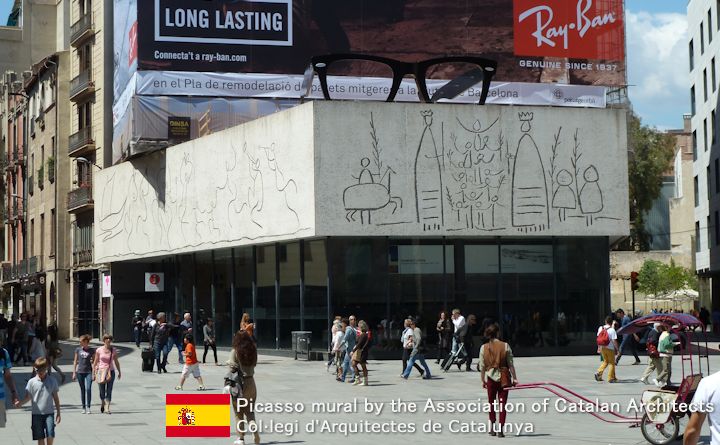Picasso mural by the Association of Catalan Architects
