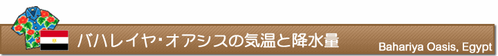 バハレイヤ・オアシスの気温と降水量