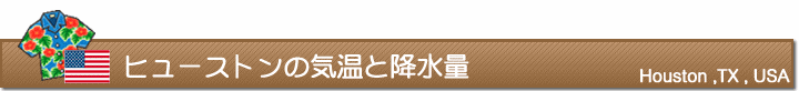 ヒューストンの気温と降水量
